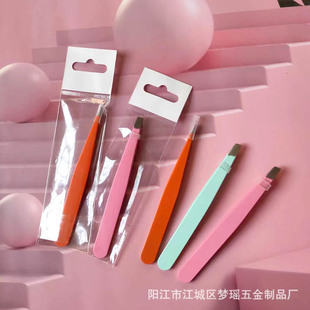 opp bag 96 paint eyebrow clip tweezers eyebrow clip plucking eyebrow clip small plucking plucking stainless steel beard plucking tweezers