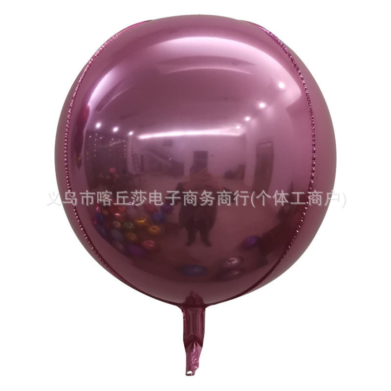4d铝膜气球18寸22寸立体正圆形金色银色铝箔气球装饰布置厂家批发|undefined