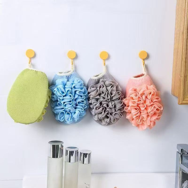 Bath Flower Fine Sand Double-Sided Double-Effect Soft Skin-Friendly Bath Towel Bath Ball Women's Bathroom Bath Bath Back Rub Bath Wipe