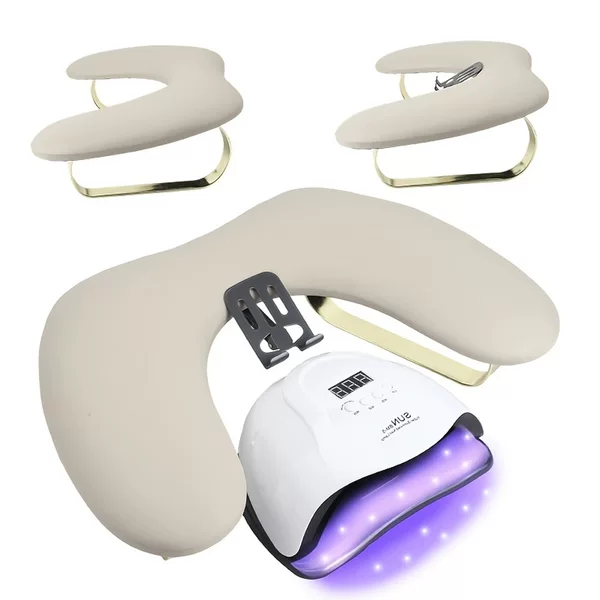 Chinese-Style New Moon-Shaped U-Shaped Manicure Hand Pillow Butterfly Stand Phone Holder Can Hold a Nail Lamp, Provides Comfort for Both Hands and Relieves Fatigue