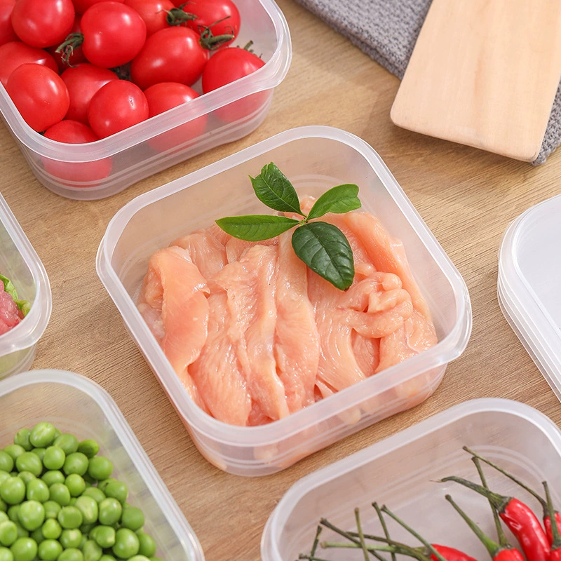 Food preservation boxes Vegetable frozen frozen refrigerator food storage fruit lattice box can be microwave