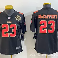 49 человек черная мода золотая женская одежда PURDY 13 # McCAFFREY 23 # Оливковый шаровой костюм NFL