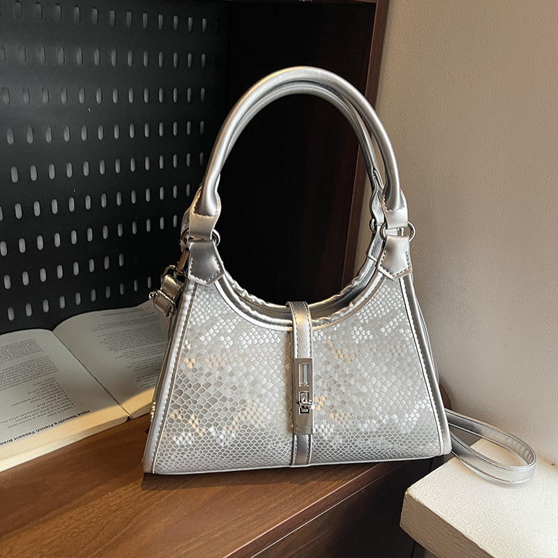 Bolso de moda transfronterizo 2025 verano nuevo bolso femenino bolso de hombro con textura de alta gama bolso de mensajero con estampado de piel de serpiente retro