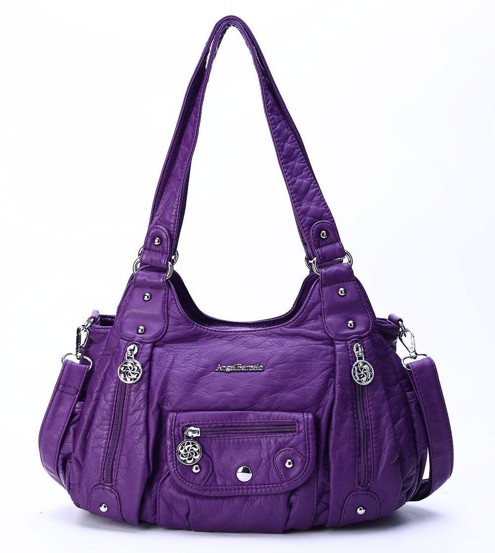 Amazon nuevo multi-funcional bolso de las mujeres multi-color tie-dyed pu casual hombro bolsa de mensajero al por mayor