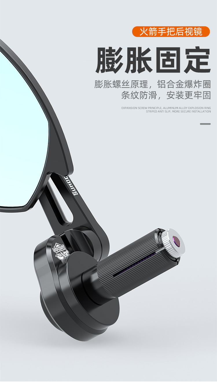 Suitable for No.9 M3 Polar Core Ae5I Reflector Calf Electric Vehicle Modified Handlebar Mirror Motorcycle Handlebar Rearview Mirror