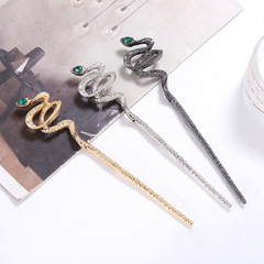 Korean-style metal python hairpin, minimalist hair clip, trendy new Chinese one-piece hairpin for women and children, suitable for updo hair accessories