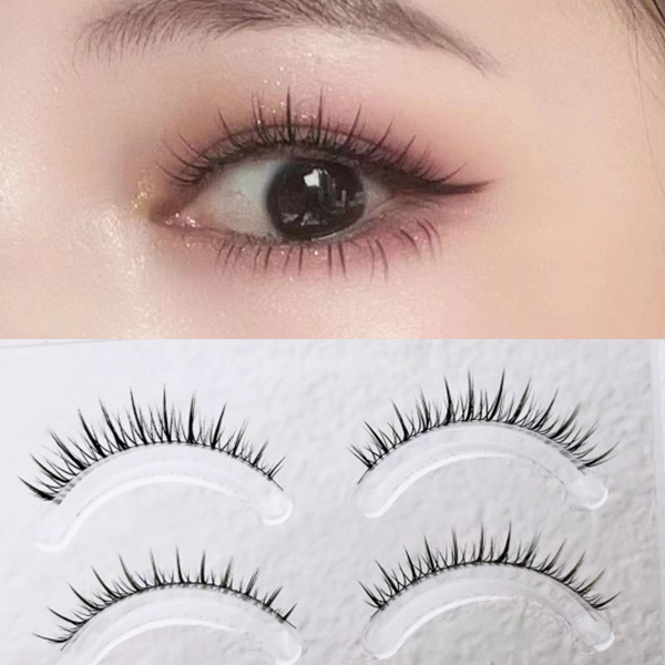 Grandma rabbit false eyelashes M126 extremely fine blue silk black stem Korean women's group ultra short fairy hair whole transparent stem eyelashes