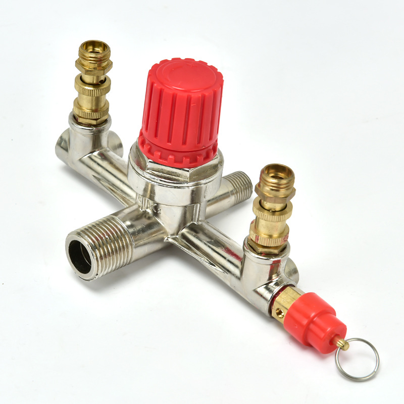 Compresor de aire piezas de bomba de aire alta presión ajustable Bama soporte transversal con válvula de empuje y tracción válvula de seguridad exportación productos transfronterizos