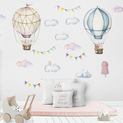 廠家新款熱氣球雲朵牆貼畫客廳臥室可移除裝飾自粘貼紙畫AY-20073