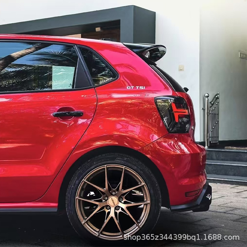 Suitable for Volkswagen Polo Mk6 Gti 2018-2021 Rear Lip Tail Lip Spoiler Rear Blade Car Sticker Modification