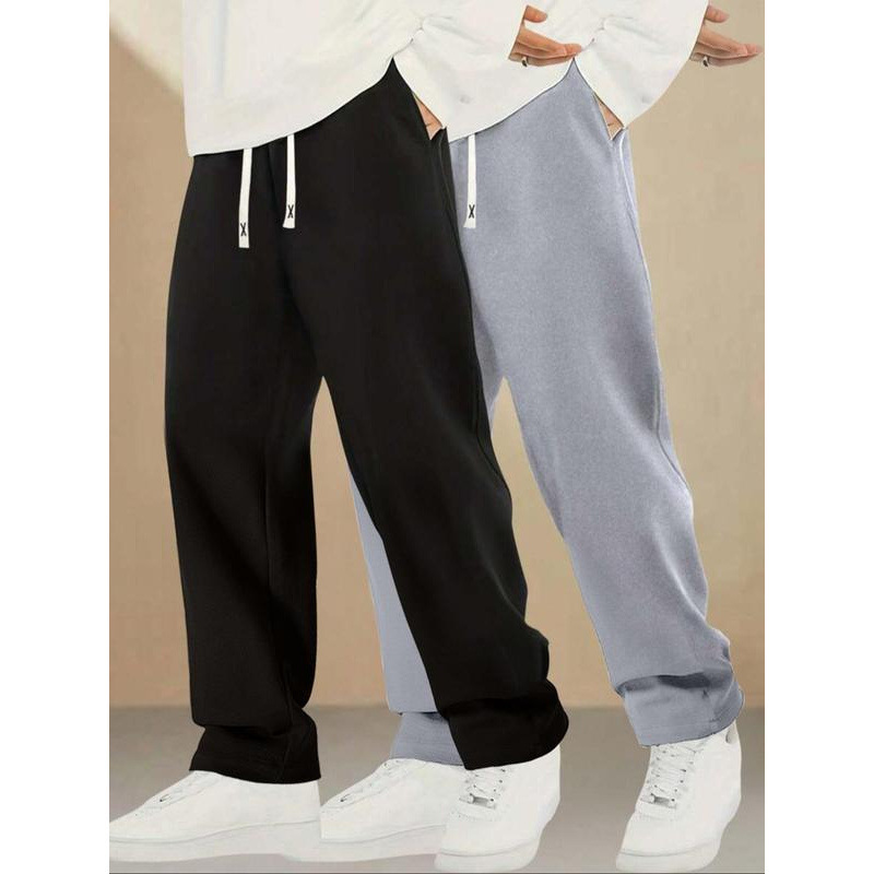 Y 25827 Trendy Loose Straight Joggers Trendy Loose Straight-Leg Sweatpants