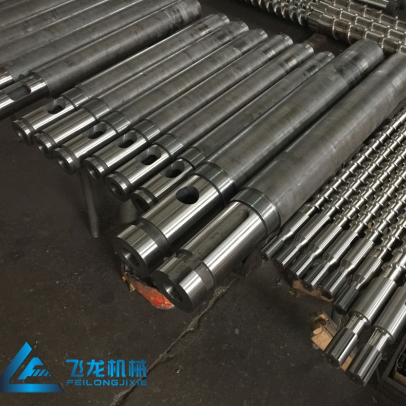 供应三友注塑机机筒螺杆 前体 射嘴料筒耐用螺纹造粒机不锈钢