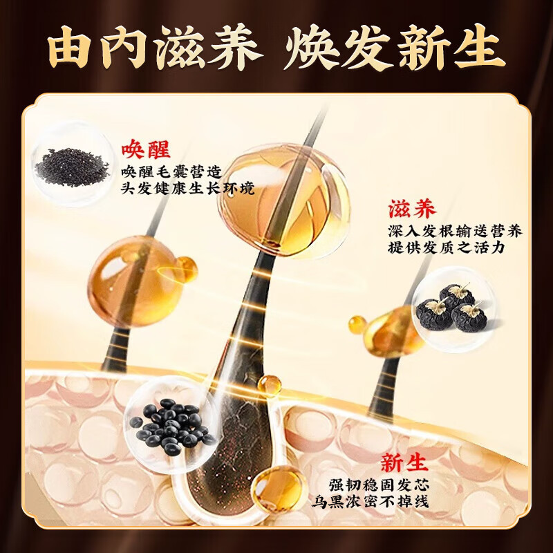 北京同仁堂固养黑方茶大容量40包内调加强版黑方汤黑豆养发黑芝麻|undefined
