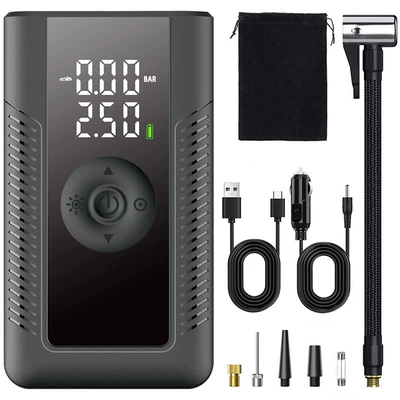 Multifunctional Wireless Portable Automatic Hava nasosu - flagship-digital-display-wireless-model-12v-cigarette-lighter-black