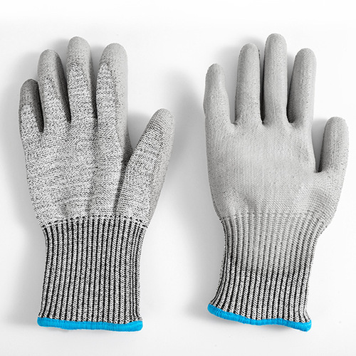 Woodworking safety gloves for wholesale, thick PU-coated wire high cut-resistant F-grade mechanical handling construction work gloves