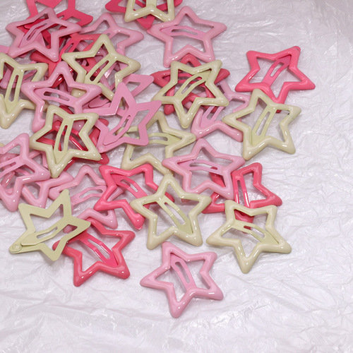 五角星发夹甜美星星简约前额刘海侧边夹发卡发饰女y2k发夹多巴胺