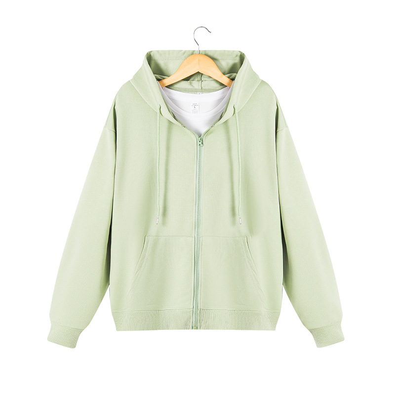 Otoño y invierno delgado ropa de trabajo camisa publicitaria de mangas largas chaqueta encapuchada personalizada chaqueta con cremallera logotipo impreso personalizado