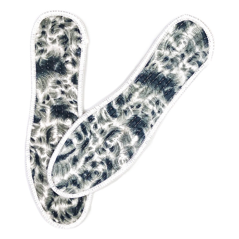 Manufacturer Wholesale Winter Wool Thickened Blue Phoenix Tail Thermal Insoles for Men and Women, Comfortable Insoles