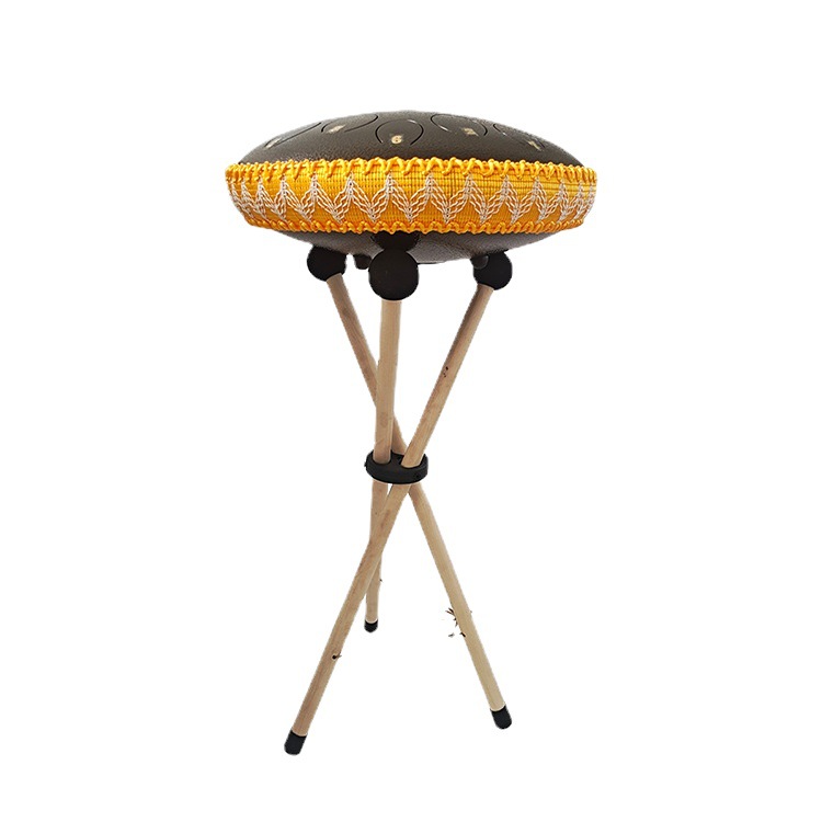 Estante de tambor hueco plato de mano estante de madera estante de tambor plegable estante de tambor de mano soporte de madera maciza estante de tambor portátil soporte de juego al por mayor