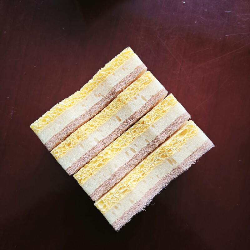クロスボーダーの木質綿のスポンジは両面の3層の複合の食器洗いのスポンジの百潔の布の台所を拭いて油のスポンジの塊に行きます。|undefined