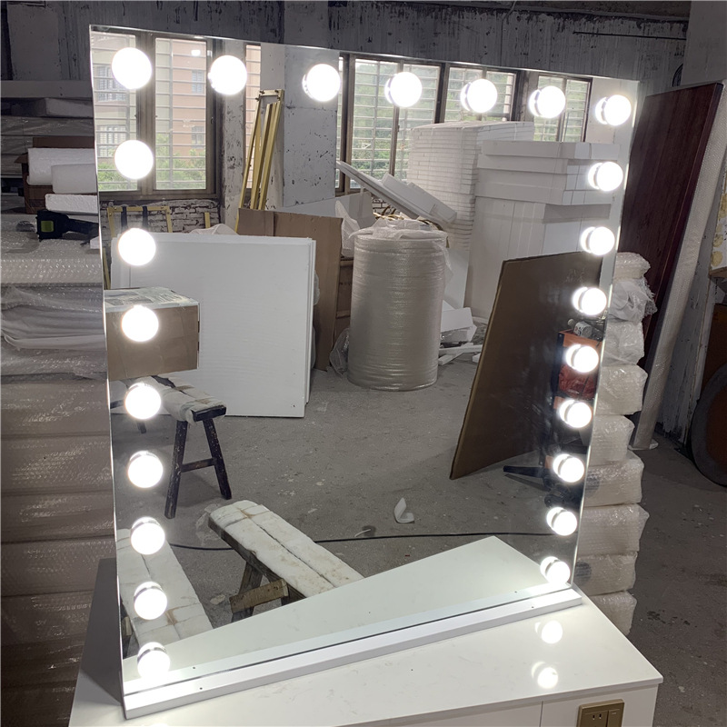 싱글 화장거울 90*100 높이[화이트 베이스]