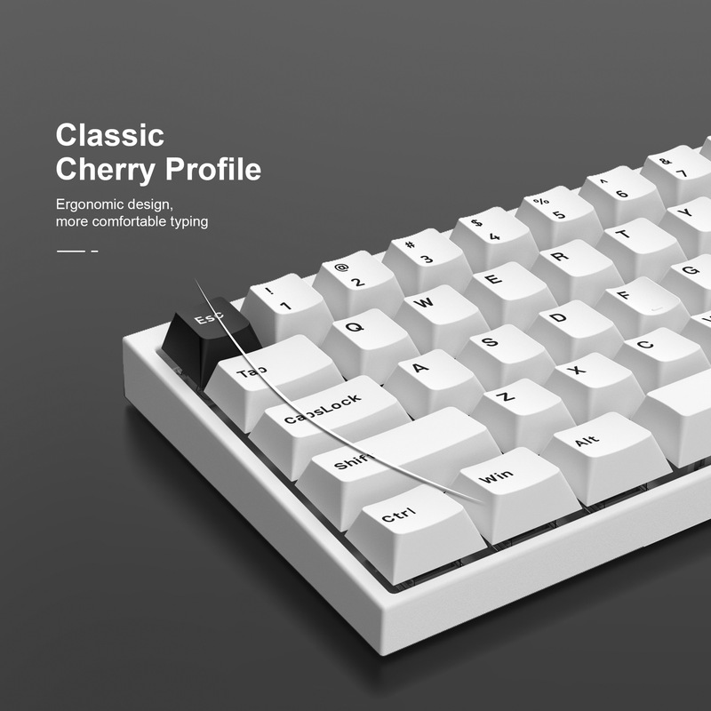XVX "Minimal White" Two-color High-content PBT Wear-resistant Keycap Original 168 Key Suitable for wooting