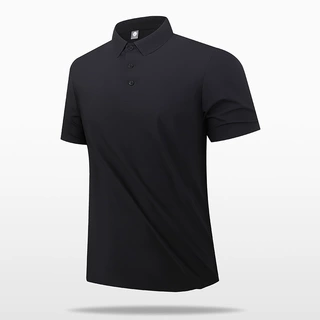 速卖通跨境polo衫男士商务锦纶冰丝翻领休闲高品质透气短袖t恤男