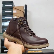 男士中帮皮鞋工装休闲日常商务潮流英伦防滑头层牛皮真皮百搭靴子