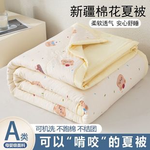 Authentic Xinjiang Cotton Summer Quilt Air-Conditioned Quilt Summer Cool Quilt Machine Washable Single and Double Student Dormitory Thin Summer Quilt