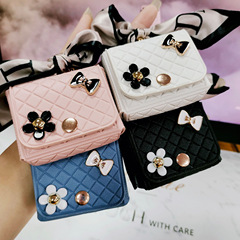 Korean Version New Fashion Niche Polka Dot Chanel Style Mini Bag Charms Keychain Wallet Earphone Bag Hook Decor
