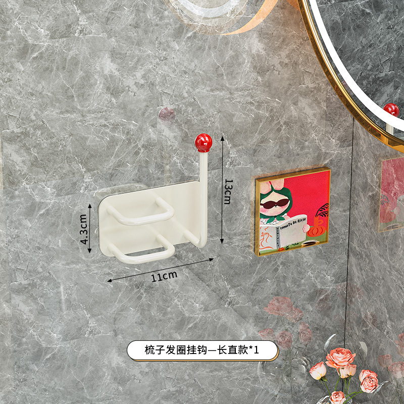 吸盤コーム収納ラック、浴室ヘアゴム、ヘッドバンド収納、壁掛けアーティファクトフック、浴室パンチフリーフック|undefined