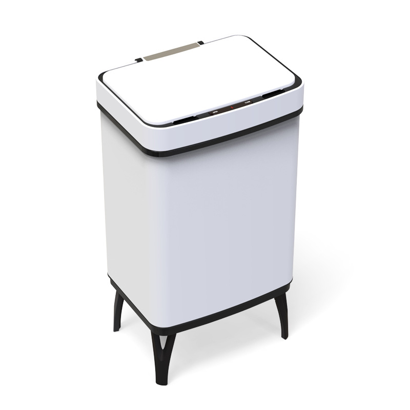 Basura de acero inoxidable inteligente 45L / 52L / 60L / 70L inducción doméstica de gran capacidad con pie alto automático