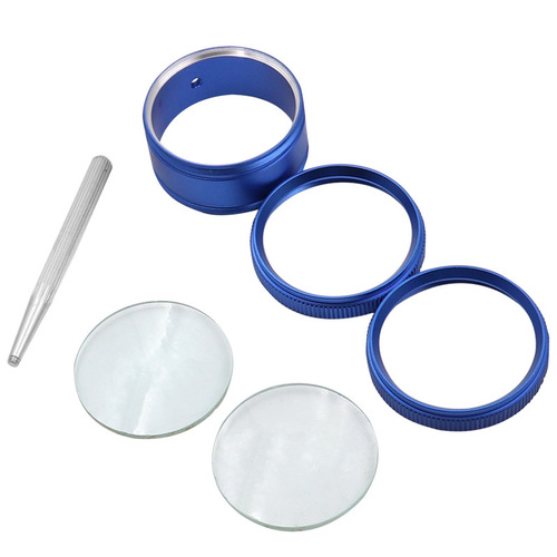 35 times 50mm high magnification antique jewelry amber identification reading handheld metal cylinder magnifying glass with lens cleaning cloth