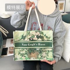 アート風全面プリント立体バッグ カジュアルバッグ 通勤旅行多用途バッグ 大容量バッグ キャンバス大容量