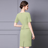 Zhili waist dress 2021 new summer Green Beaded skirt over the knee for formal occasions