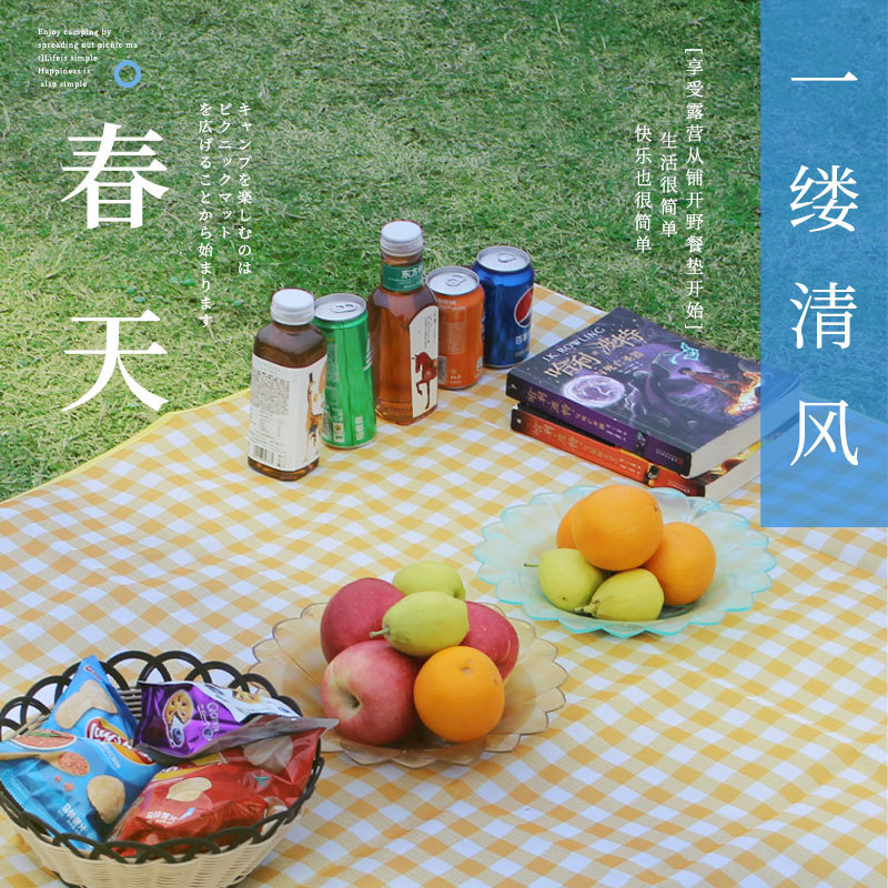 봄 나들이 캠핑 에센셜 피크닉 매트 캠핑 피크닉 사진 소품 인터넷 유명 플로어 매트 야외 공원 휴대용 방습 매트