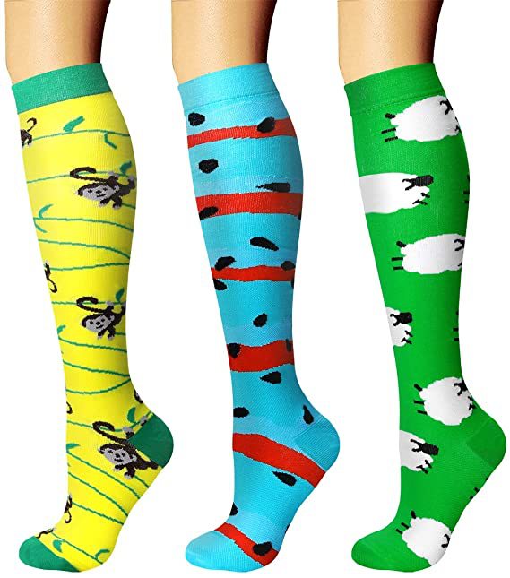 Calcetines de compresión de traje de color mixto exclusivo transfronterizo Calcetines deportivos de comercio exterior Calcetines de becerro Calcetines de compresión deportiva Hombres y mujeres Al por mayor