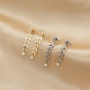 Long universal necklace from pearl, demi-season sweater, chain, Korean style, simple and elegant design, internet celebrity