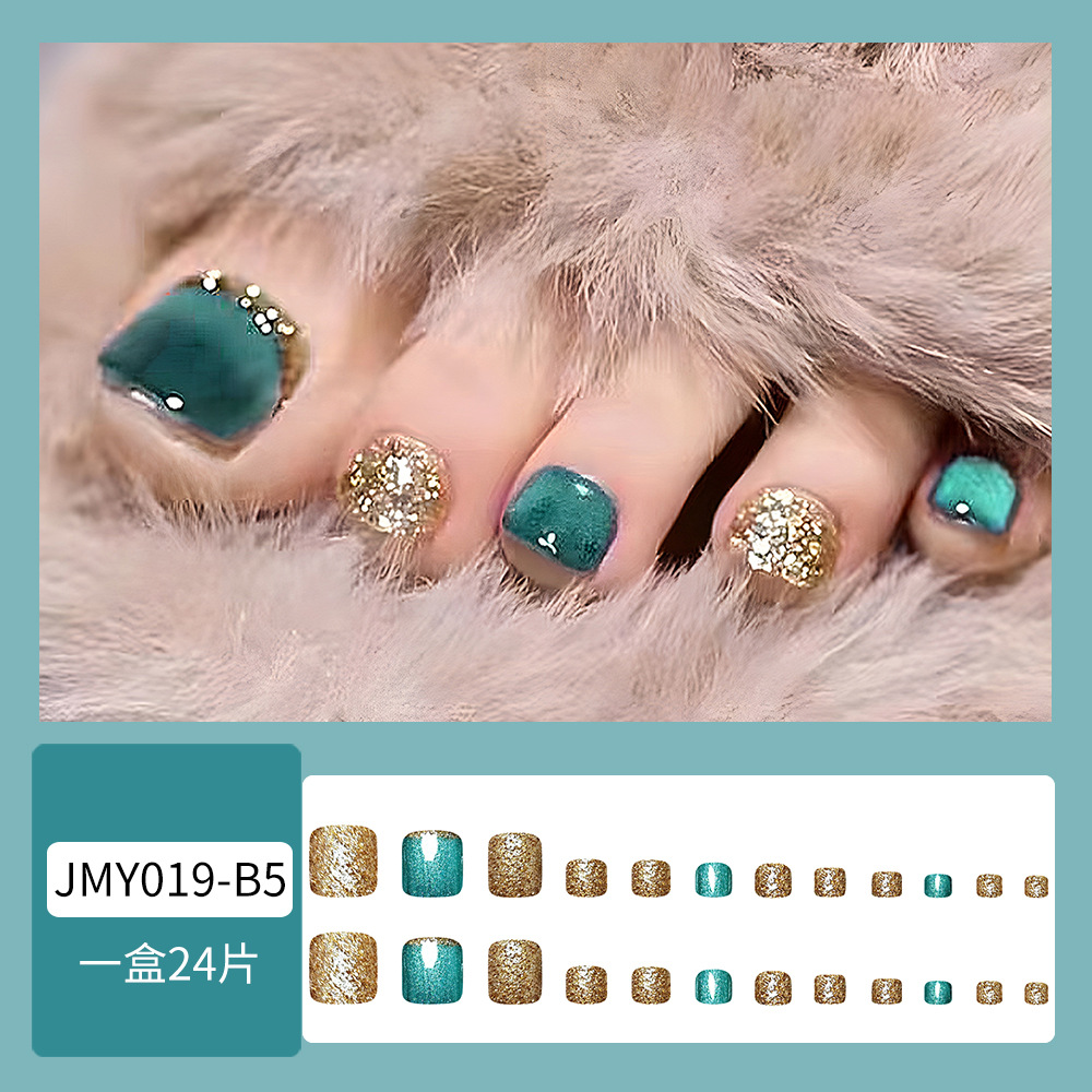 Brillante dorado verde hermoso desgaste de uñas de diamante brillante brillante elegante manicure ambiente lujoso parche de uñas de moda