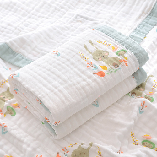 婴儿童纯棉纱布浴巾加大尺寸115*150成人四季可用浴巾儿童裹巾