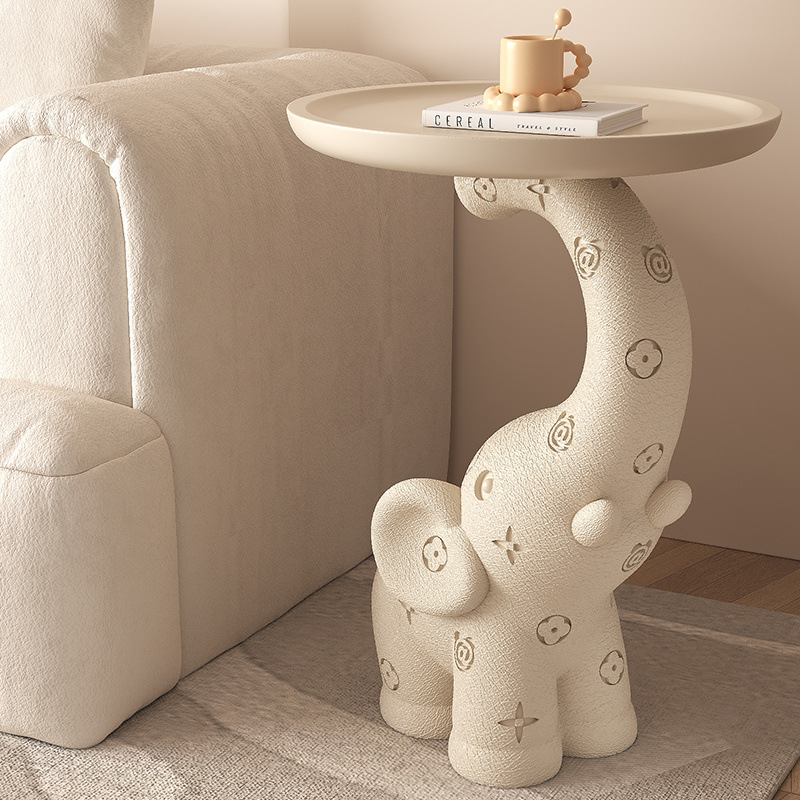 Bedroom Bedside Table Tray Storage Elephant Floor-Standing Ornaments Cream Style Living Room Tv Cabinet Next to Sofa Side Table