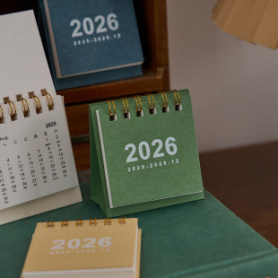 Zaomofu 2026 Simple Mini Desk Calendar Portable Calendar Minimalist Style Desktop Ornament Check-In Planner Small Desk Calendar