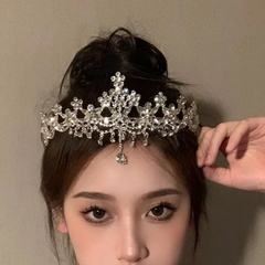 新款公主王冠皇冠發箍生日派對氛圍感頭飾新娘造型髮飾秋冬日韓女