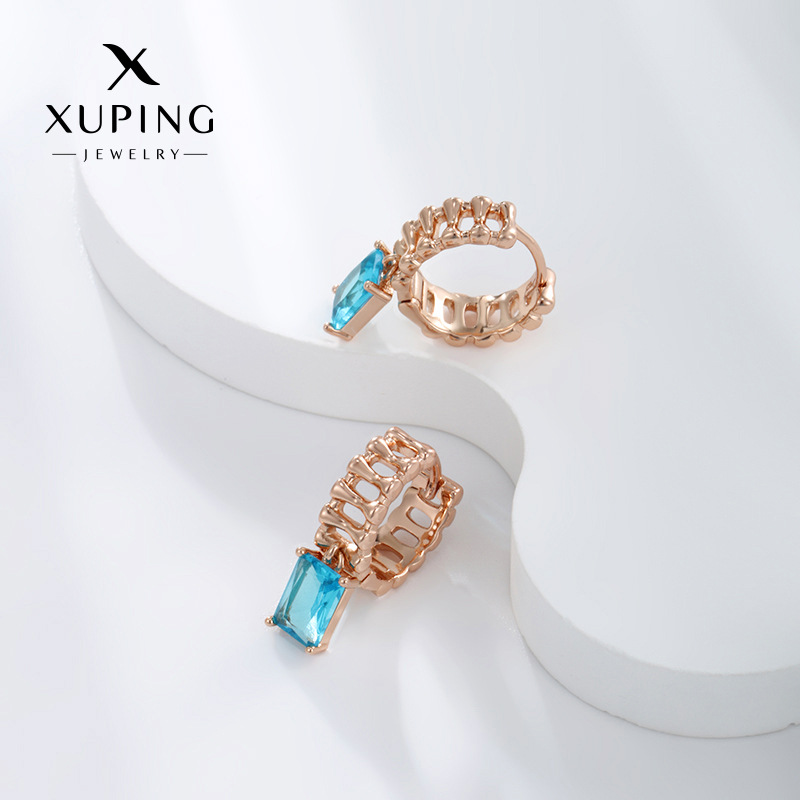 Joyería de Xuding nueva cadena pendientes rectangulares moda europea y americana del comercio exterior personalizada pendientes al por mayor