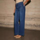 European and American Cross-Border High-Waisted Jeans Women's 2025 Spring New Slim Wide-Leg Retro Elegant Straight Pants