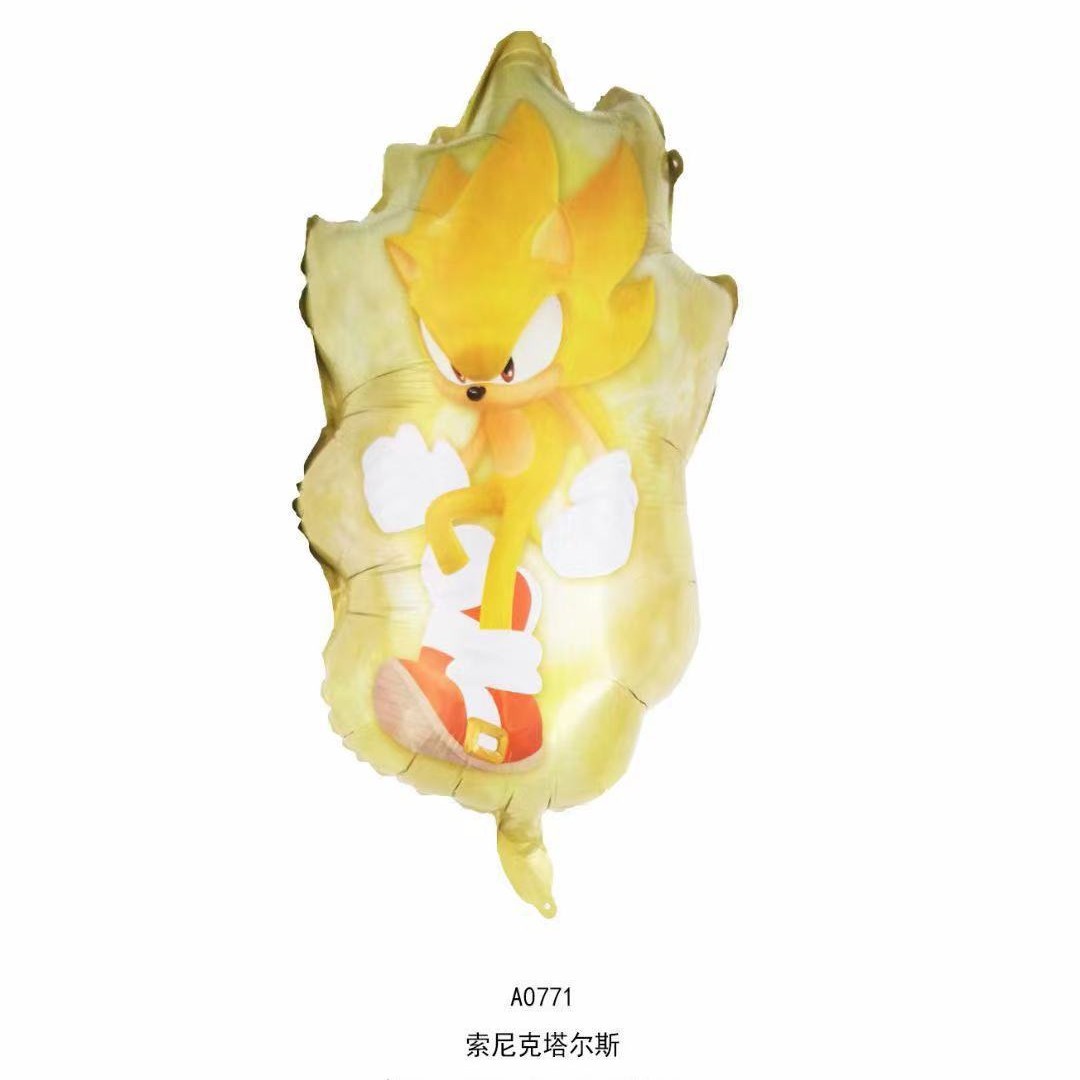 Erizo Sony K globo de aluminio sonido niño dibujos animados fiesta de cumpleaños diseño globo niños