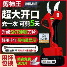 高端电动剪刀修枝剪刀果树充电式液晶无线锂电园艺园林粗枝包邮
