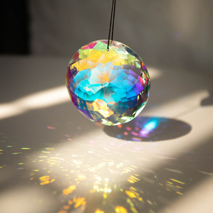 Hanging Crystal Suncatcher Chandelier Crystal Prism Life Flower Prism Sun Catcher Rainbow