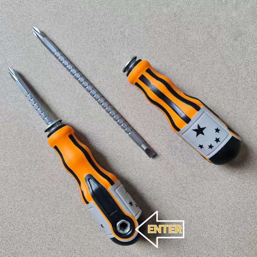 Destornillador telescópico Rose Destornillador de doble propósito al por mayor de una cruz multifunción destornillador de doble cabezal destornillador magnético