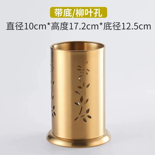 Willow leaf hole chopstick storage tube with seat